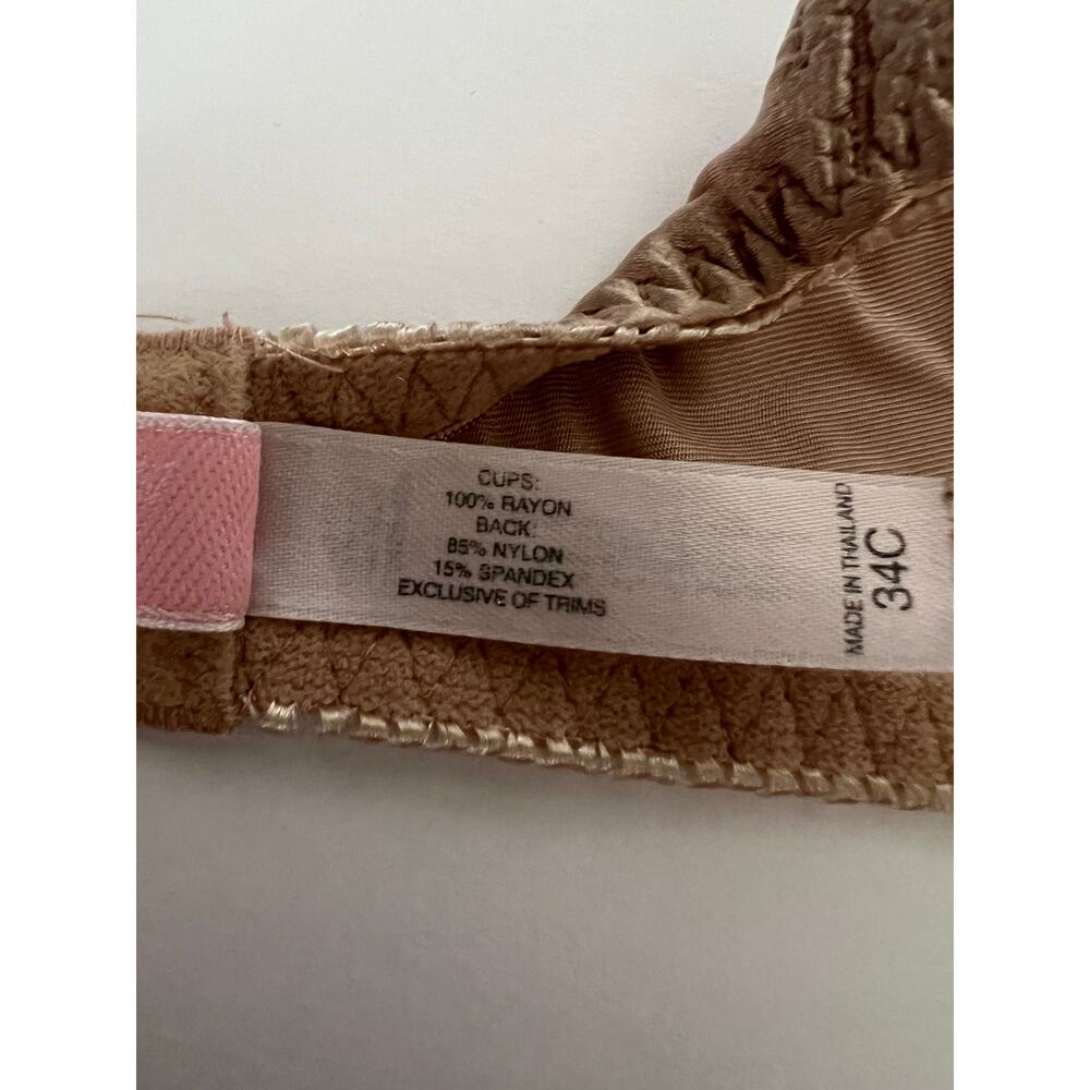 Victoria's Secret Women's Underwire Lace Demi Bra Adjustable Straps Tan Size 34C - Picture 7 of 8